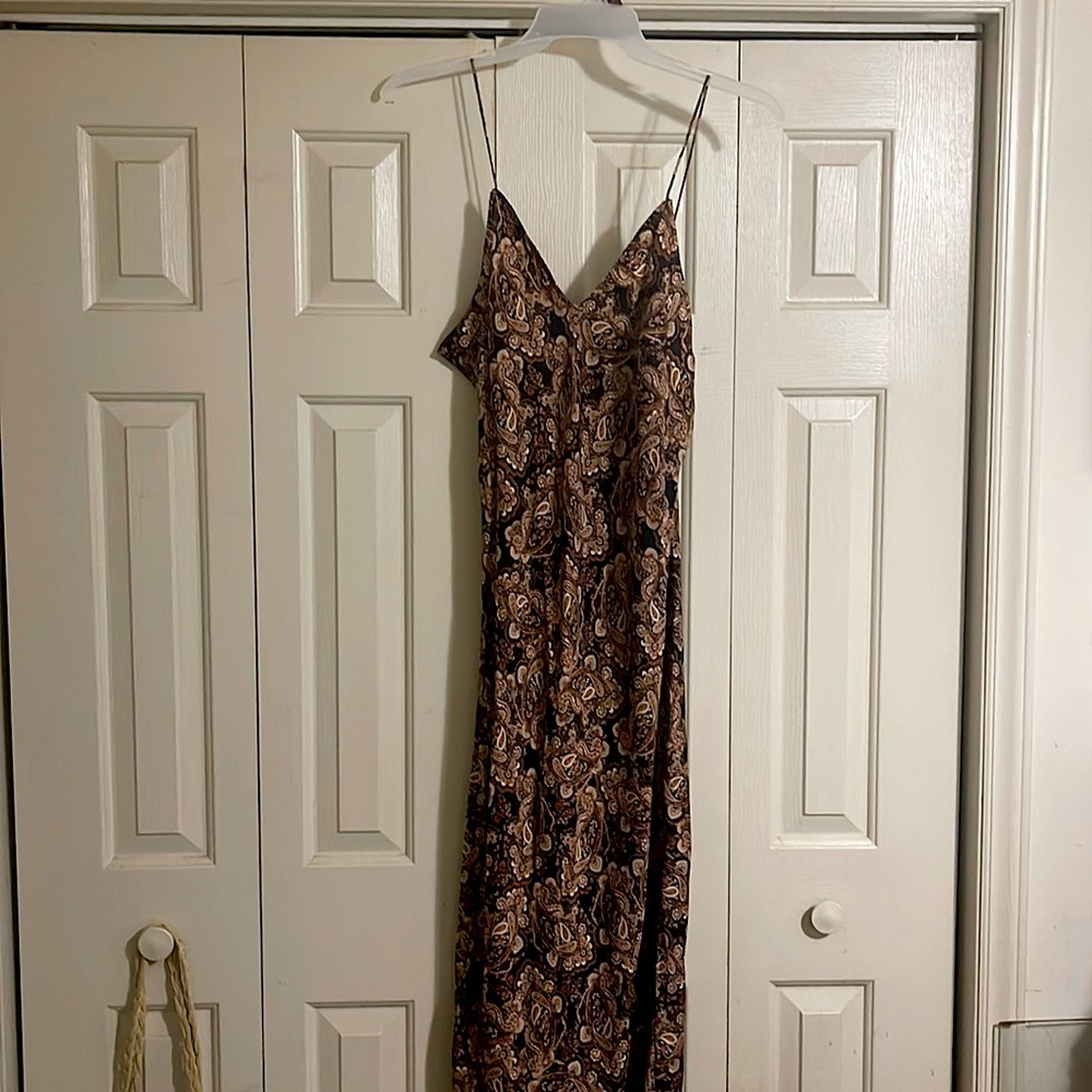 Paisley print satin slip midi dress from target size XL